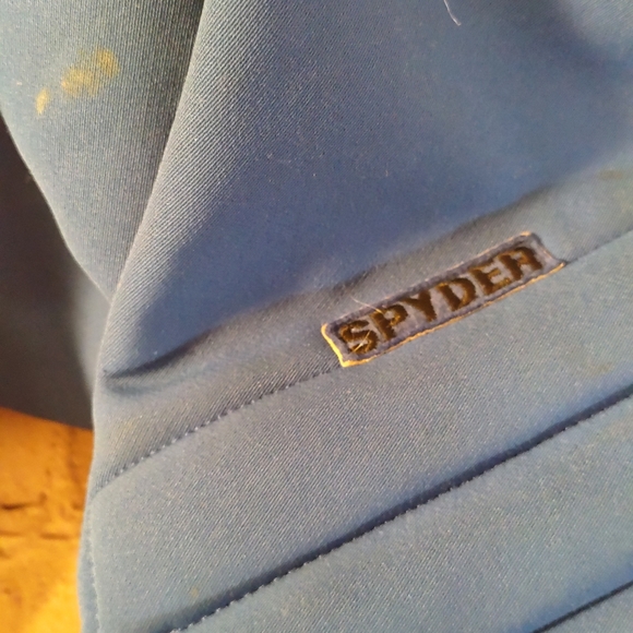 Spyder Blue Vintage Japan Blue Retro Ski Snow Padded Pants 33 x 26 - Picture 16 of 16